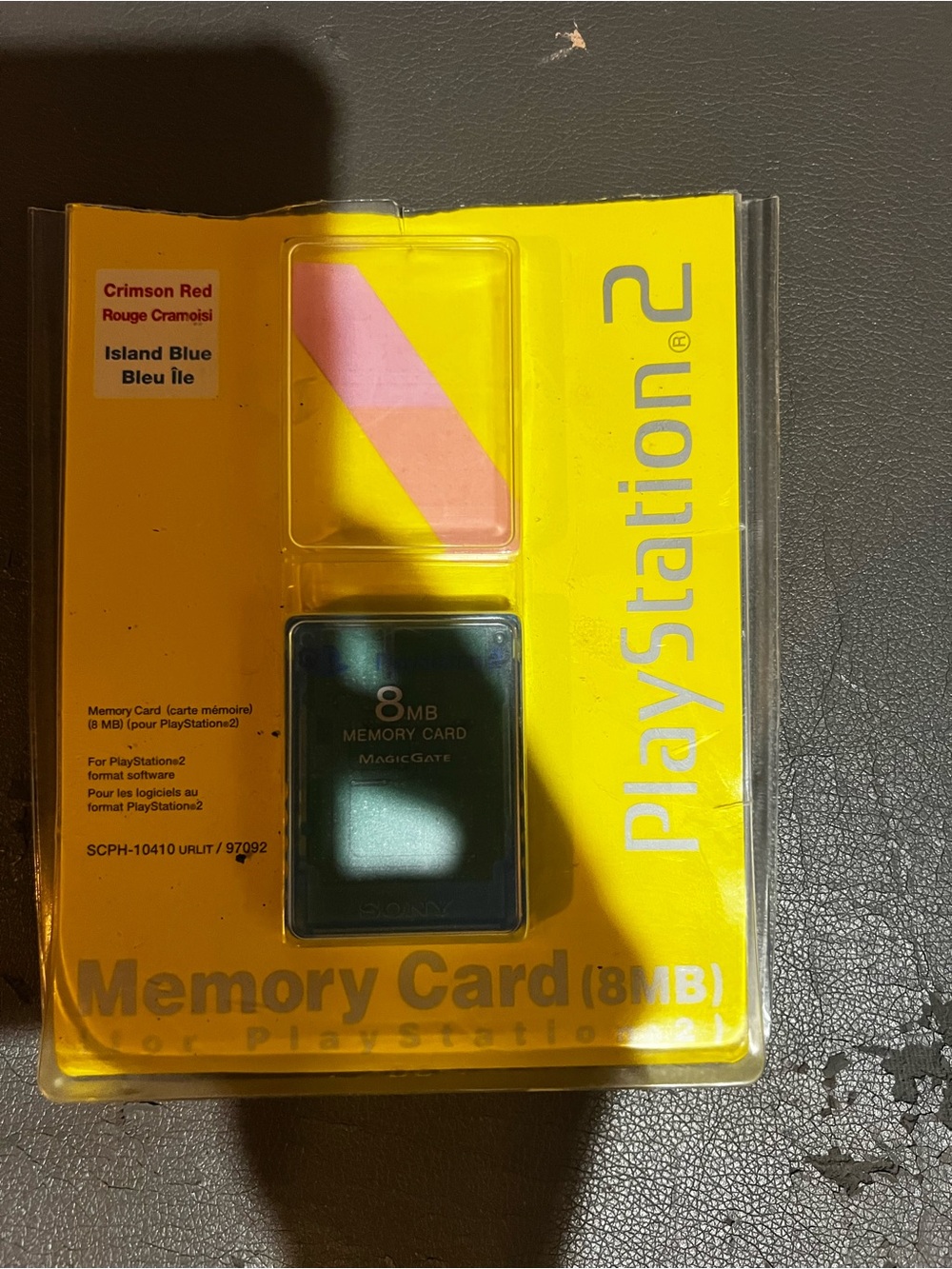 Sony PlayStation 2 8MB Memory Card - Black and Yellow Packaging